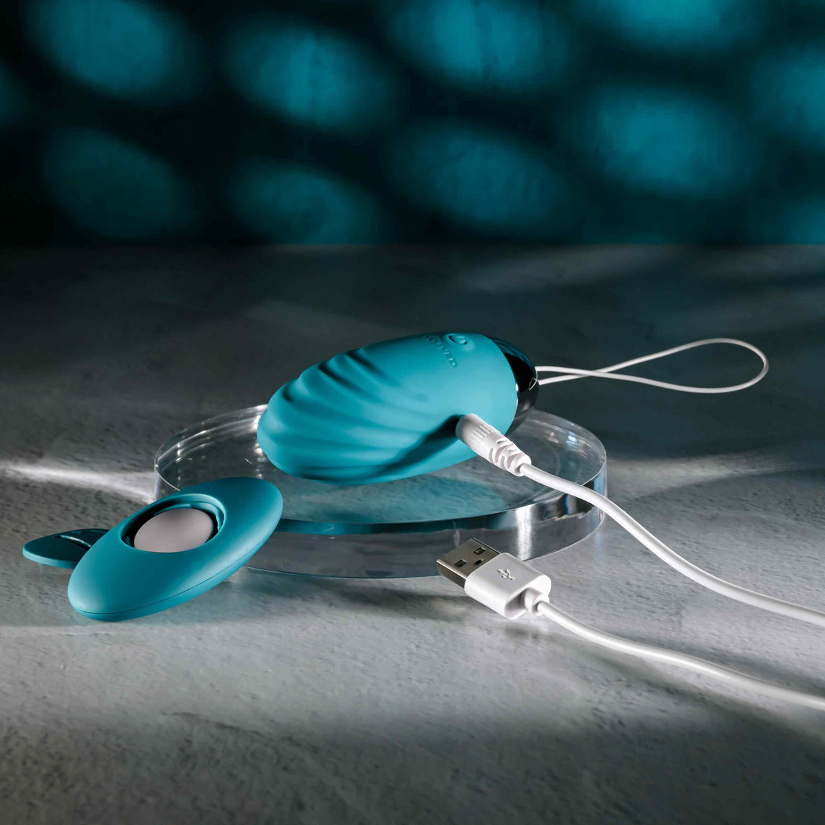 Evolved Oval Office Rechargeable Vibrating Egg Vibe With Remote Silicone Teal