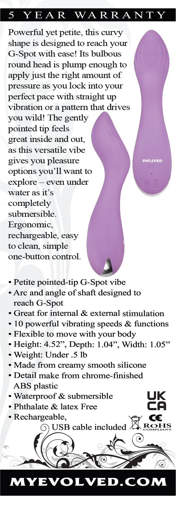 Evolved Lilac G Silicone Rechargeable Purple