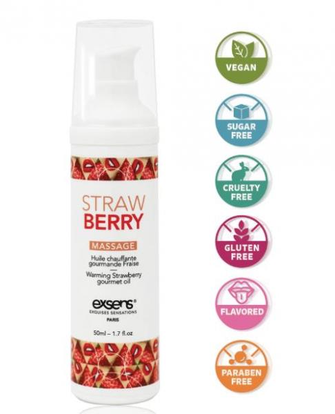 Exsens Of Paris Massage Oil Strawberry 1.7oz