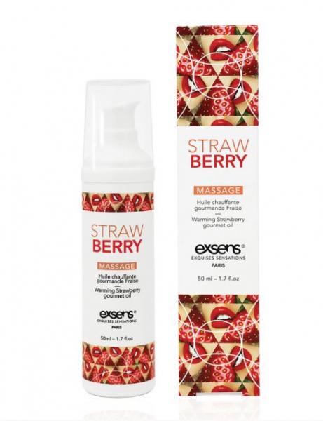 Exsens Of Paris Massage Oil Strawberry 1.7oz