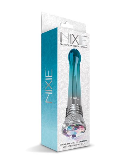Nixie Waterproof 10-function Bulb Vibe - Blue Ombre Glow