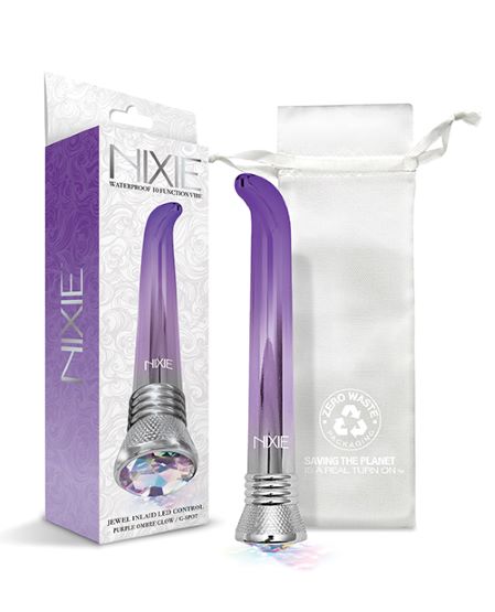 Nixie Waterproof 10-function G-spot Vibe - Purple Ombre Glow