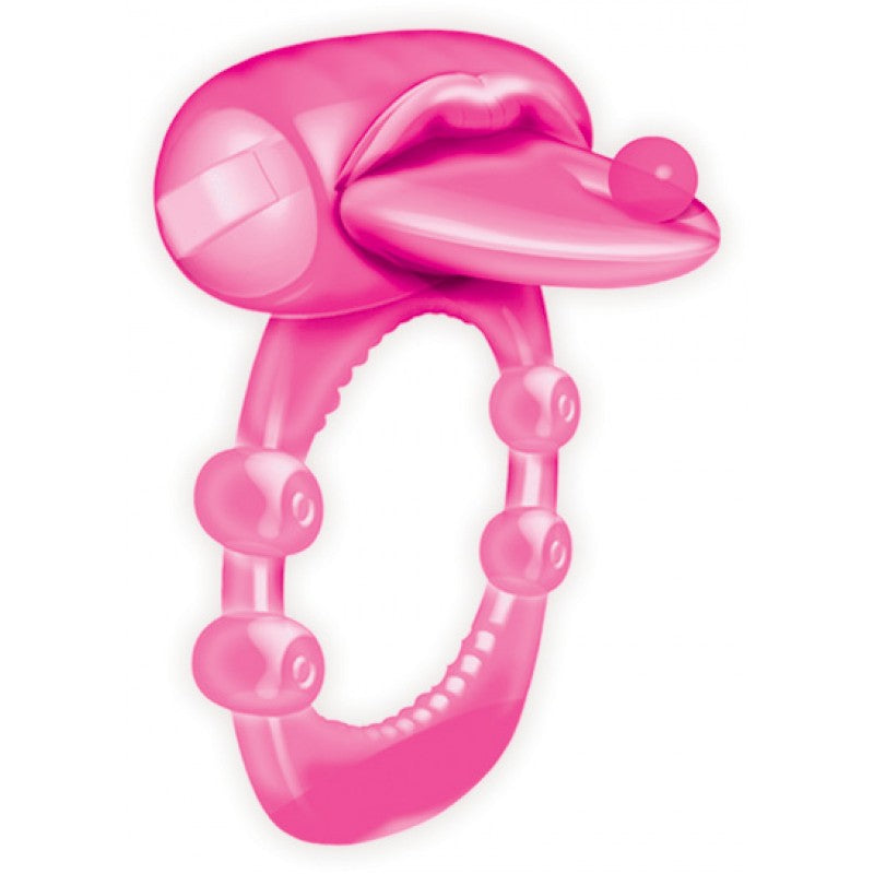 Pierced Tongue X-treme Vibrating Pleasure Ring - Magenta