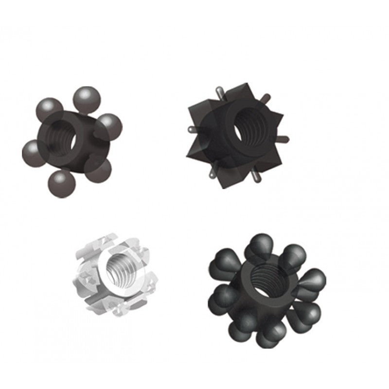Hung Pleasure Stars Jelly Cock Rings Black/clear 6 Pack