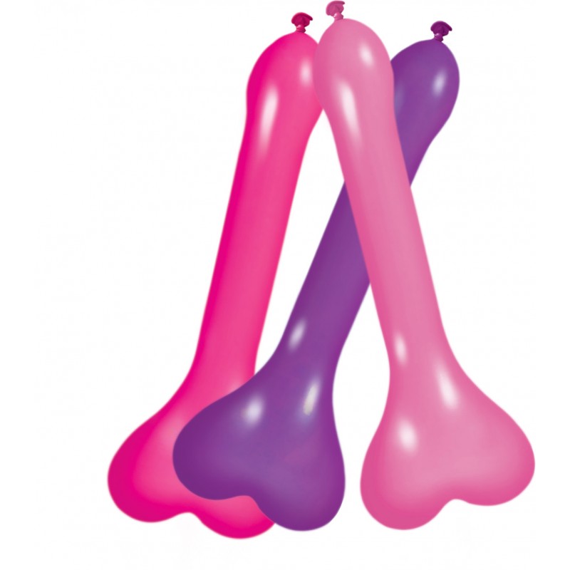 Pecker Balloons Assorted Colors-(6/box)