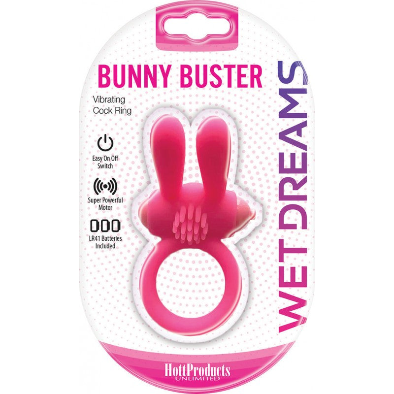 Wet Dreams Bunny Buster Cock Ring With Turbo Motor Pink