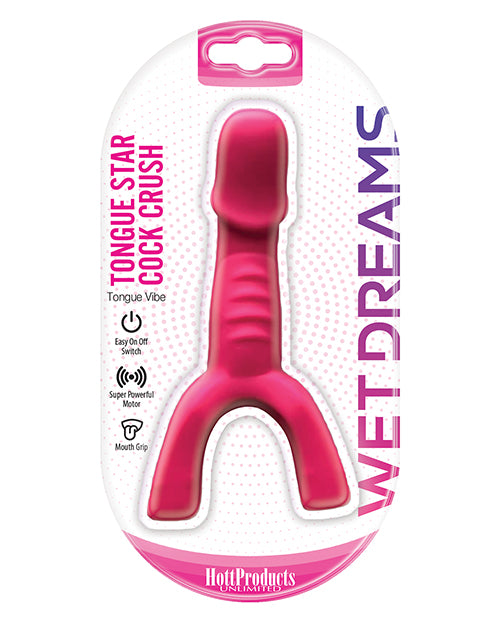 Wet Dreams Tongue Star Cock Crush Vibe With Penis Pink