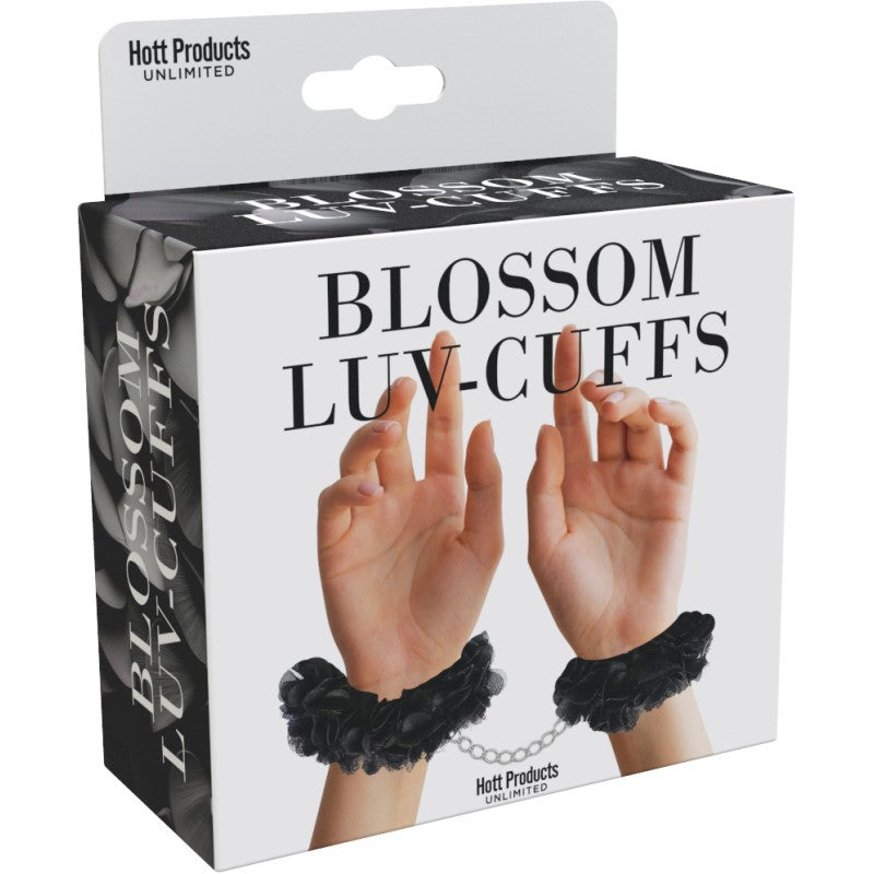 Blossom Luv Cuffs Flower Hand Cuffs Black