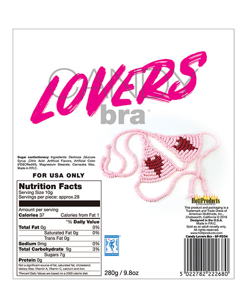 Lover's Candy Bra Heart Red, Pink