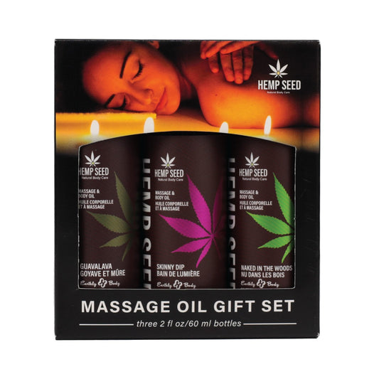 Hemp Seed Valentine '26 Massage Oil Trio Gift Set 2OZ