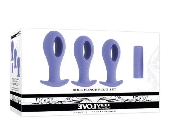 Evolved Hole Punch Plug Set Rechargeable Purple