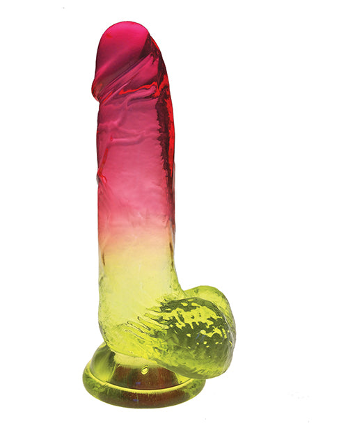 Large Jelly Tpr Gradient Dong Pink And Yellow