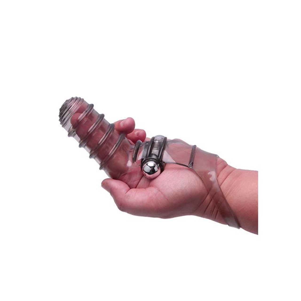 Vibrofinger Ribbed Finger Massager Smoke