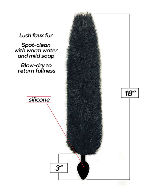 Foxy Fox Tail Plug Black