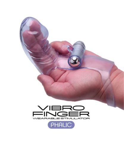 Vibrofinger Phallic Finger Massager Purple