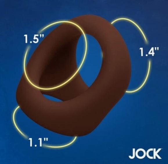 JOCK Silicone Cock & Ball Ring - Dark