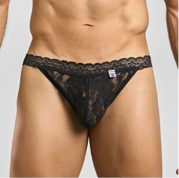 Lace Jockstrap Black S/M