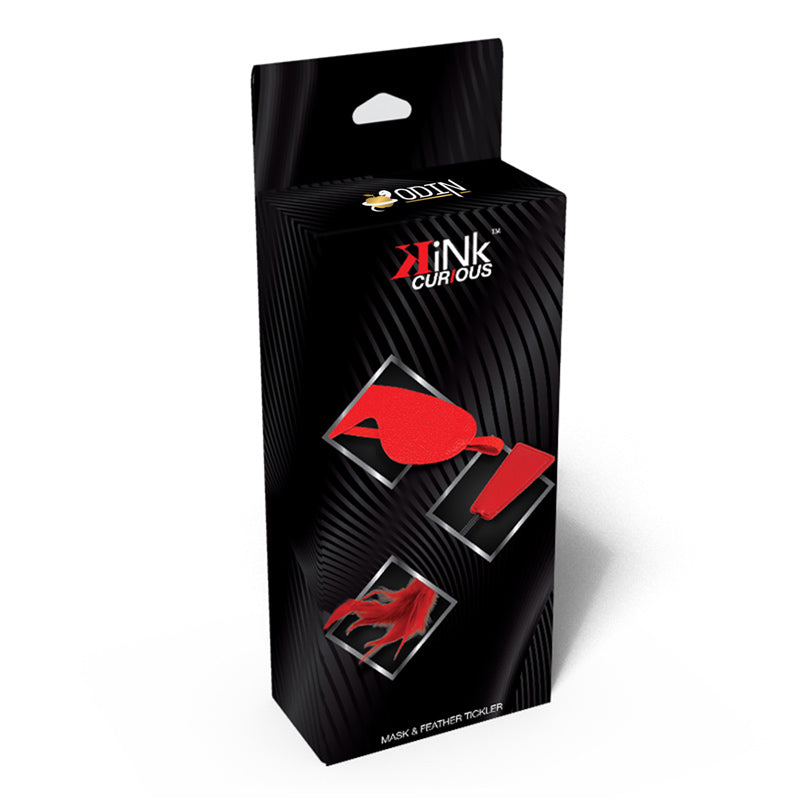Kink Curious Blackout Mask & Feather Tickler