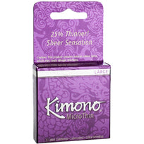 Kimono Micro Thin Large Condoms 3 Pack