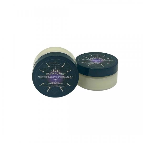 Kama Sutra Sex Magnet Massage Candle - Blue Lotus