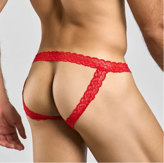 Lace Jockstrap Red L/Xl