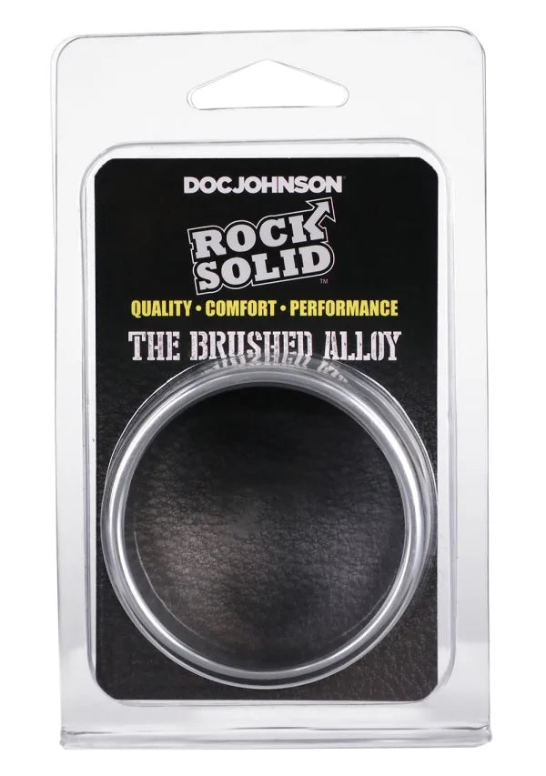 Rock Solid Brushed Alloy Large (1.75in X .75in) Silver