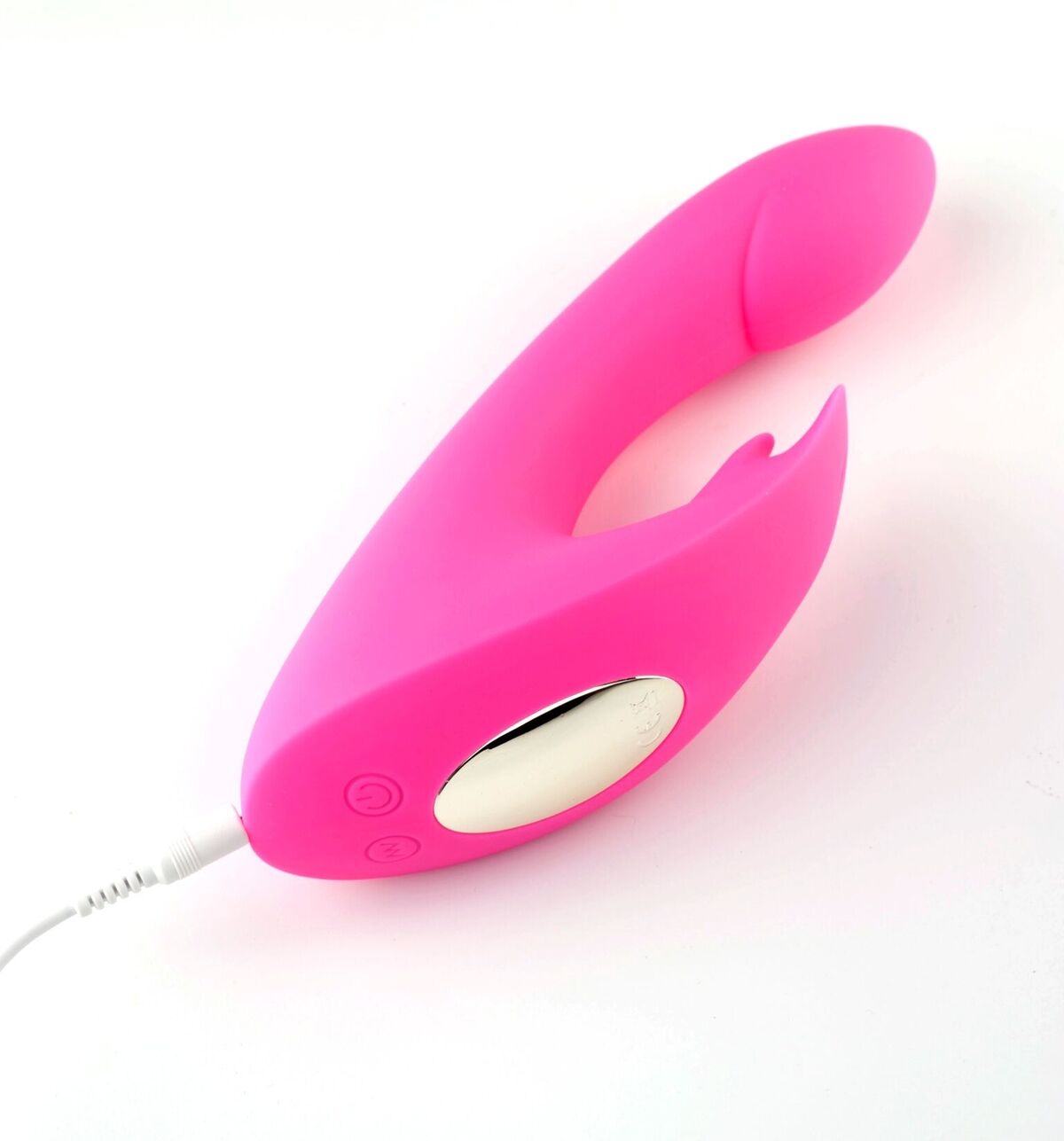 Rechargeable Silicone Rabbit Massager Leah Neon Pink