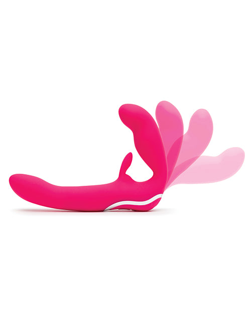 Happy Rabbit Strapless Strap On Vibrating Pink