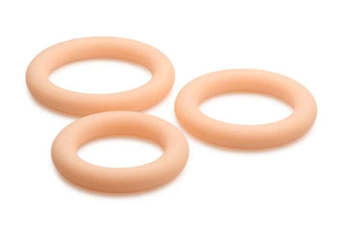 Discreet Silicone Cock Ring Set - Light