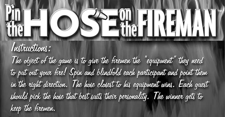 Pin The Hose On The Fireman Game