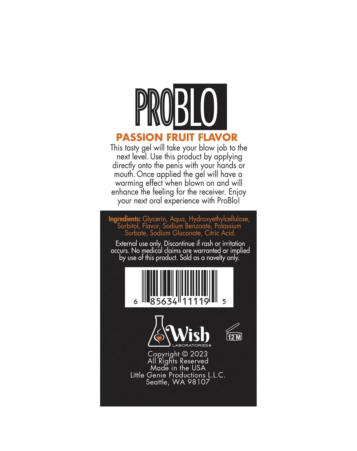 Pro Blo Passion Fruit 1.5 Oz.