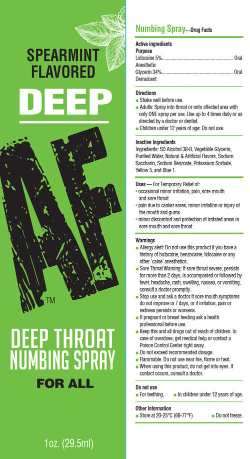 Deep Af Numbing Throat Spray