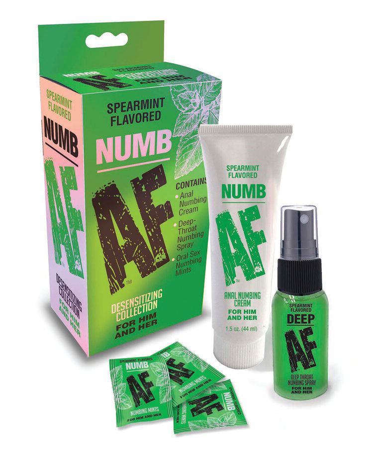 Numb Af Kit Gel, Spray, And Mints