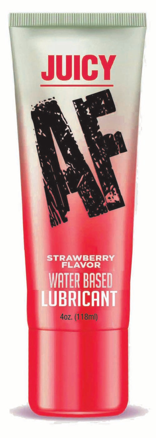 Juicy Af Water-based Lube - Strawberry 4 Oz