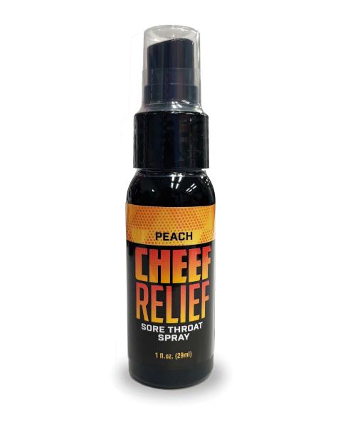 Cheef Relief Throat Spray Peach 1 Oz.