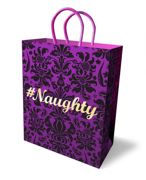 #Naughty Gift Bag Purple 10 inches