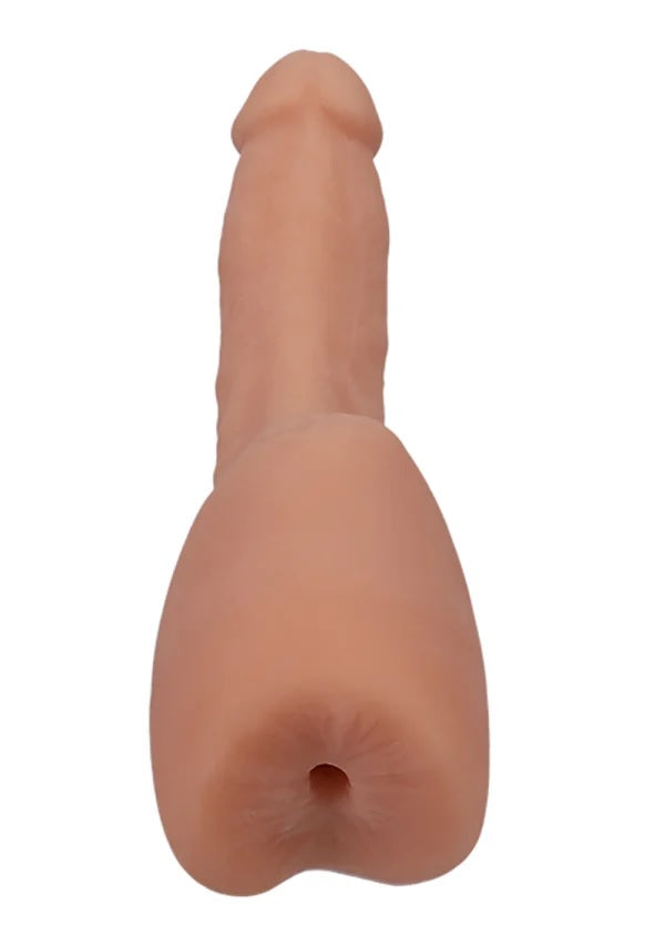 Signature Cocks Transgirls Lena Moon Ultraskyn Dual Density 4.5 In. Cock With Penetrable Ass Beige