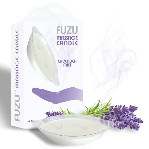 Fuzu Massage Candle Lavender Mist White 4 Oz.