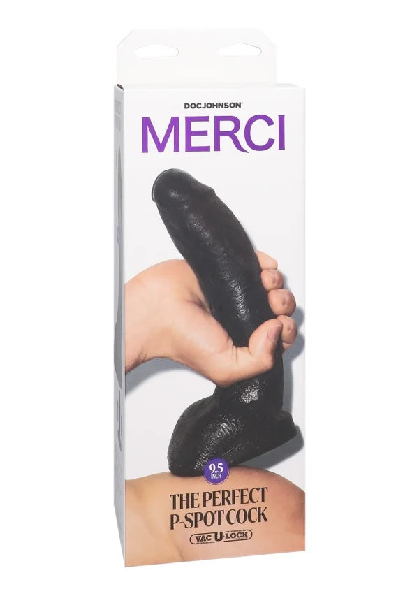 Merci The Perfect P-spot Cock With Removable Vac-u-lock Suction Cup Black