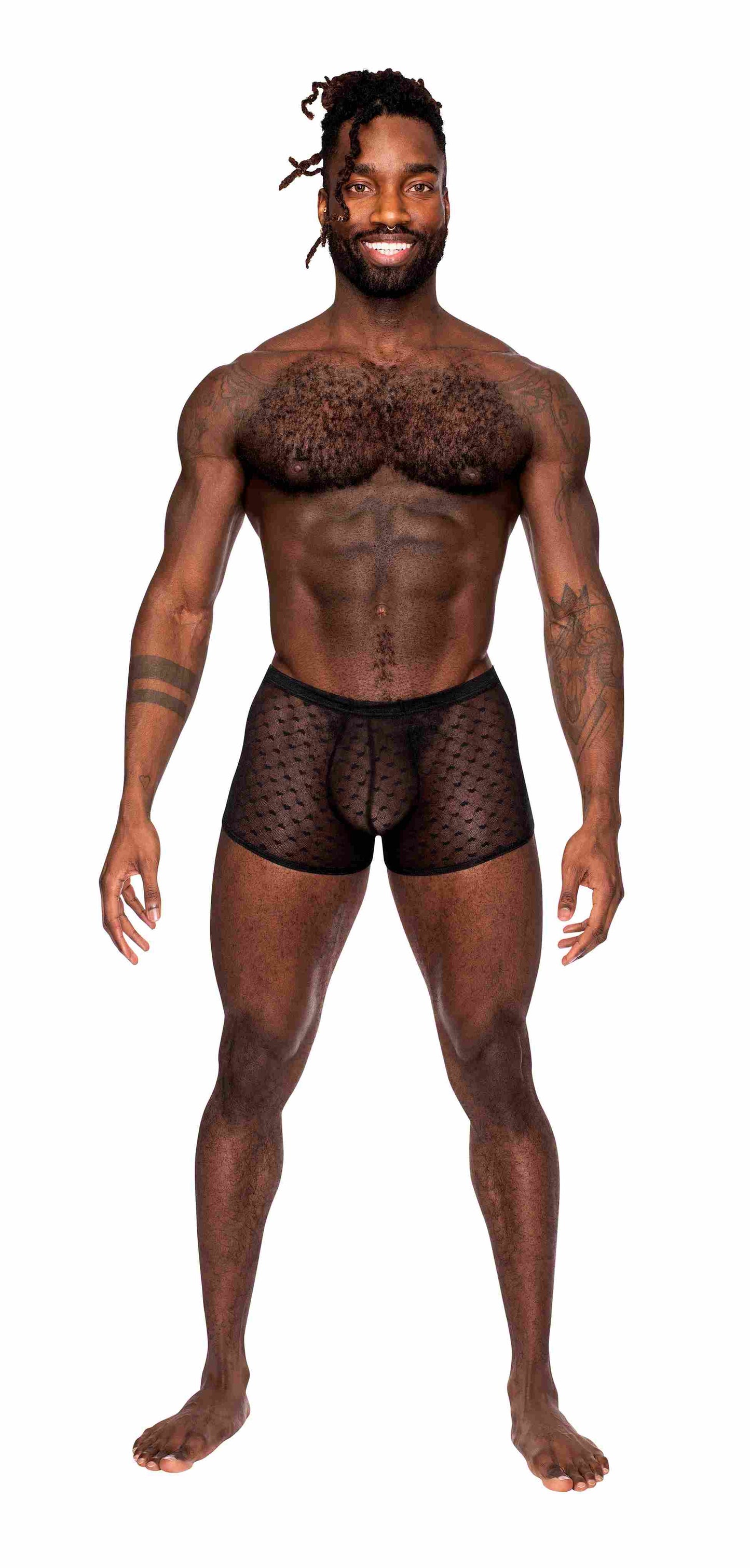 Male Power Heart Breaker Mini Short Black S