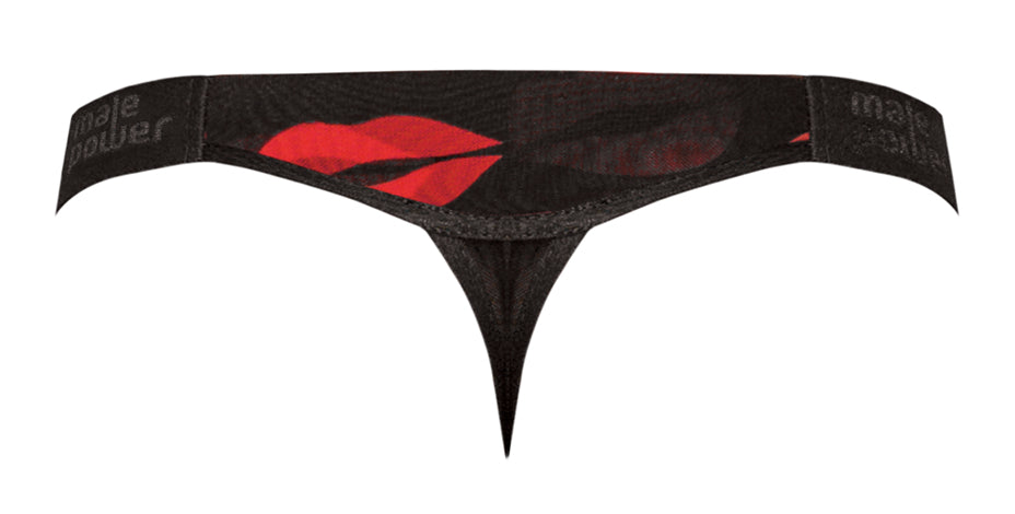 Male Power Kiss Me Micro Thong V Sheer Lips S/m