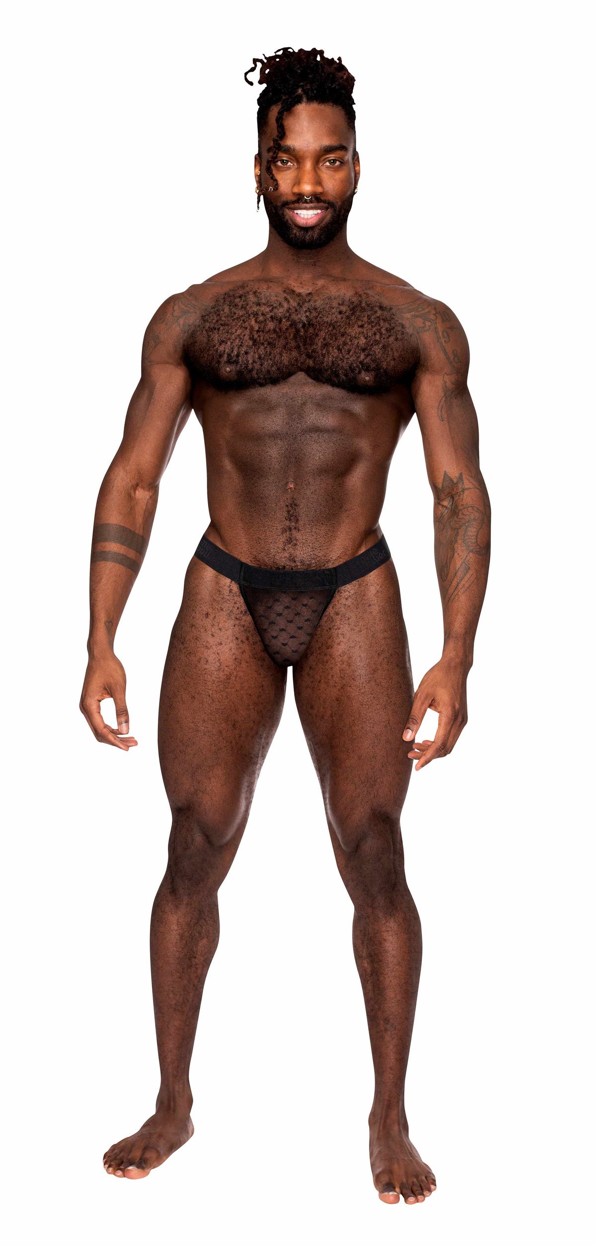 Male Power Heart Breaker Micro Thong V Black S/m