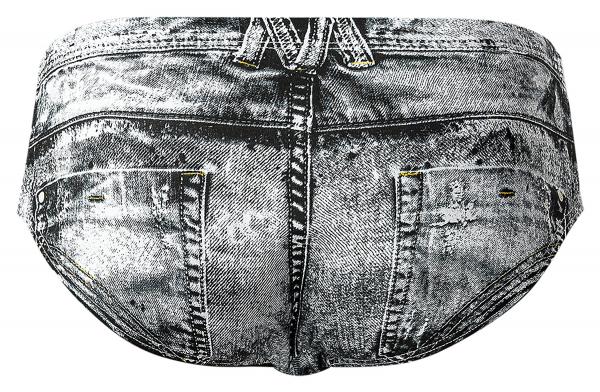 Male Power Dirty Denim Bikini Denim Print L
