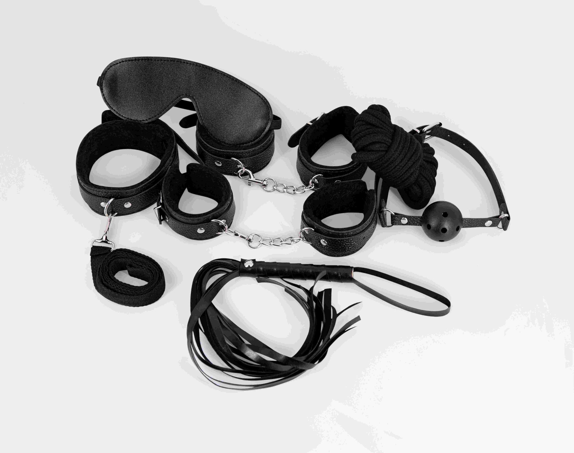 Male Power Leather 7-pack Lite Bondage Set Black