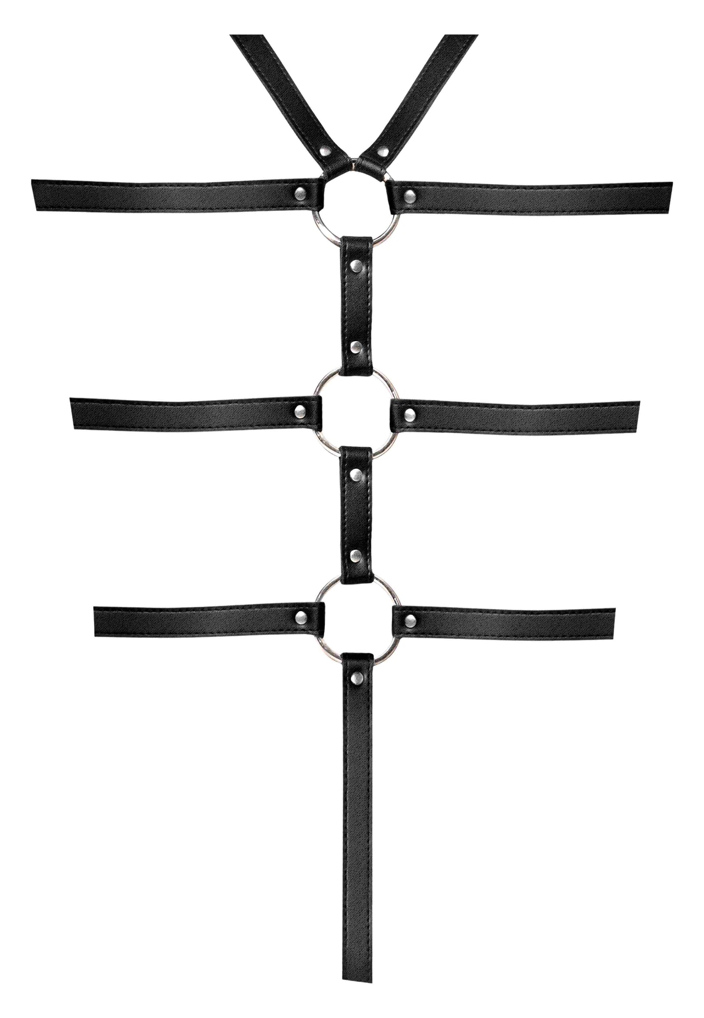 Lust Pu Leather Ellona Body Harness Black O/s
