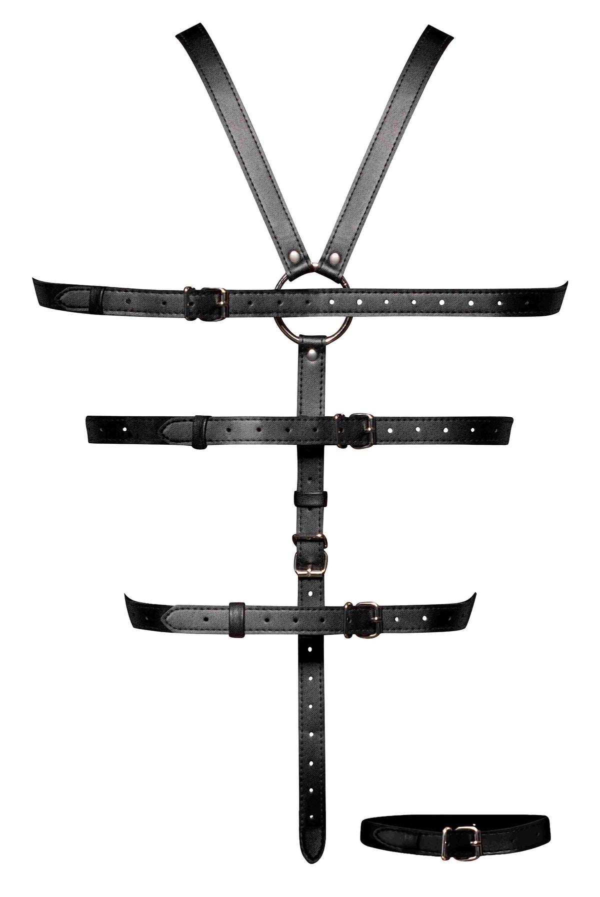 Lust Pu Leather Ellona Body Harness Black O/s