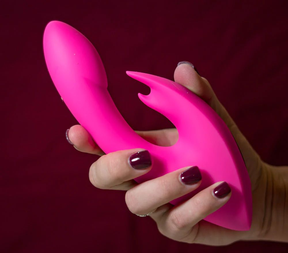 Rechargeable Silicone Rabbit Massager Leah Neon Pink