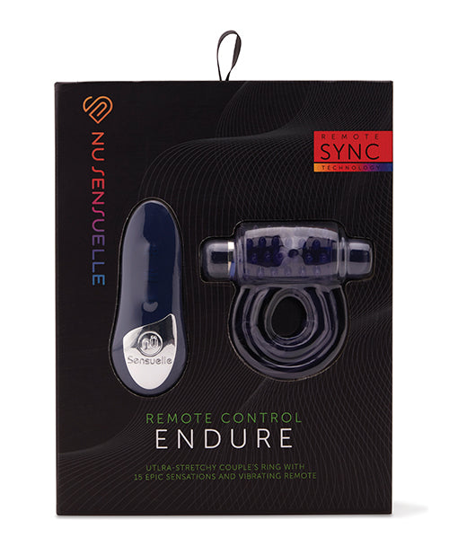 Sensuelle Remote Control Cockring 15 Function Rechargeable Waterproof -blue