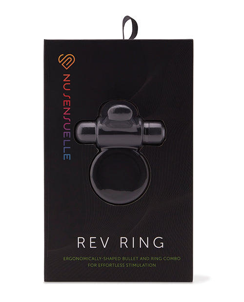 Nu Sensuelle 7 Function Silicone Bullet Ring - Black
