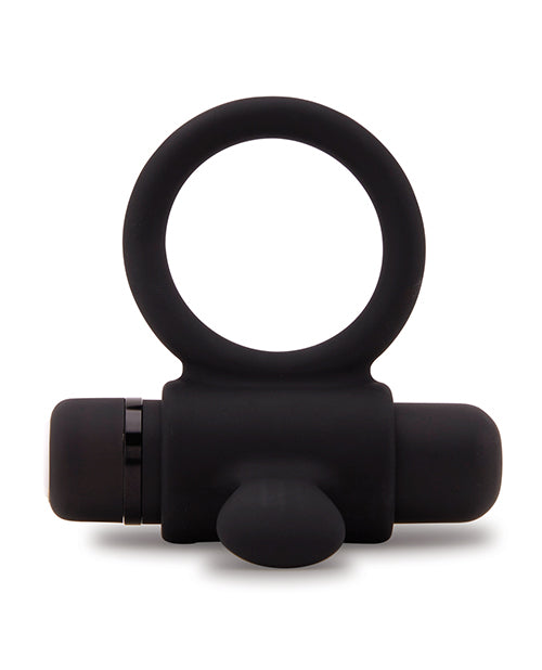 Nu Sensuelle 7 Function Silicone Bullet Ring - Black